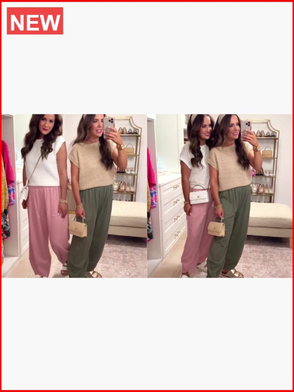 Baggy Wide Leg Palazzo Pants Elastic Waist with Pockets - Picture 7 of 7